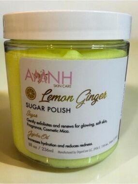 AMINNAH Lemon Ginger Sugar Polish - 8oz NWT